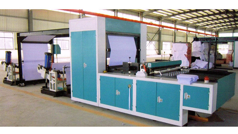 HQJ-D-A4 paper cutting 4 ROLL+2 roll +1 ROLL feeding packing machine