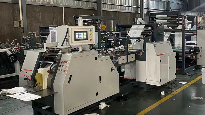 JYD-650 Computer Fully Automatic  V Bottom Paper Bag Machine Inline Two Color Printing Machine